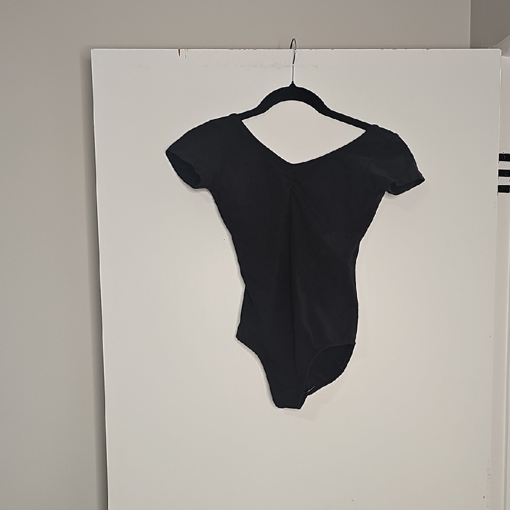 Black Short Sleeve Bodysuit
